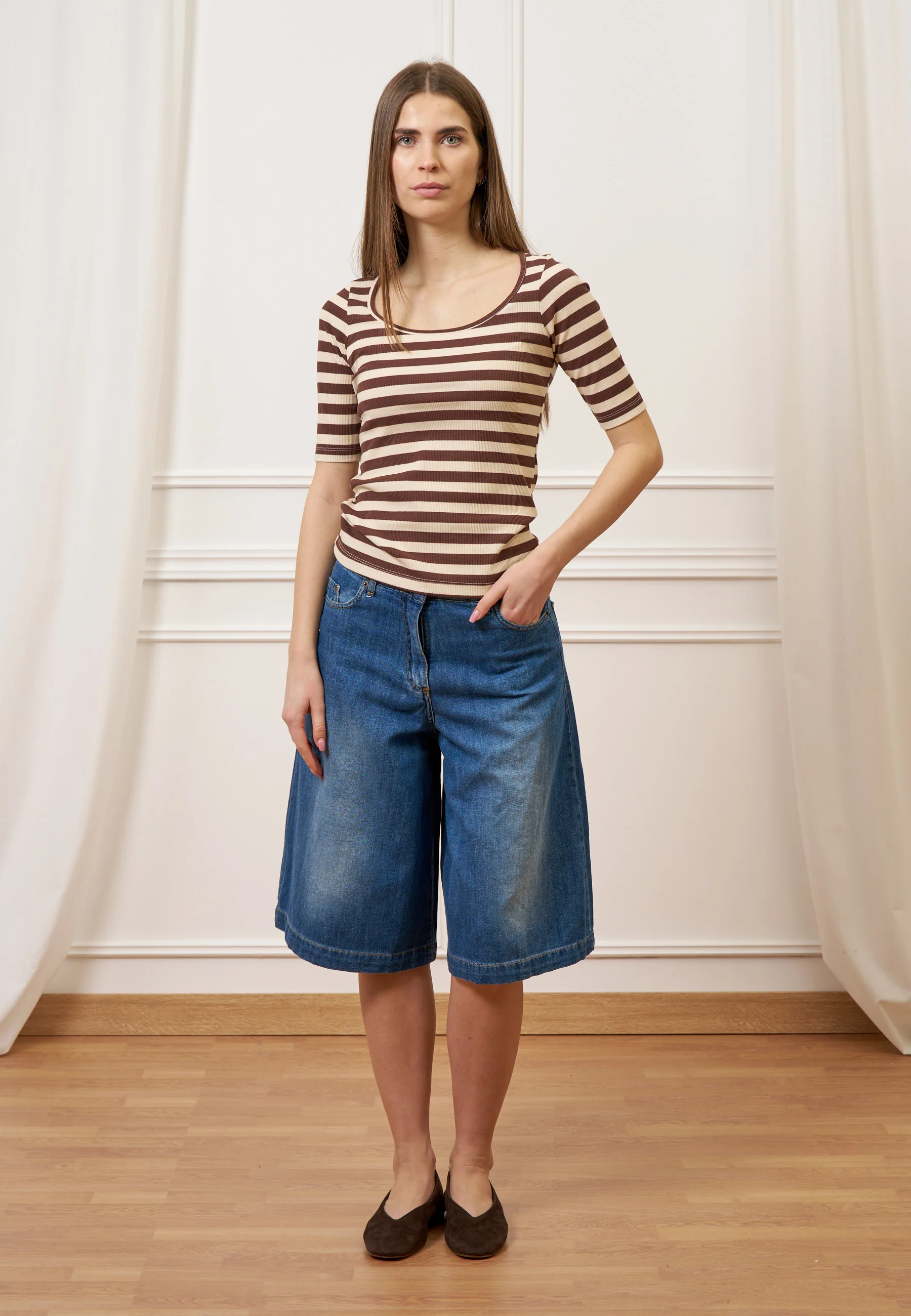 Bermuda ampio in jeans - JEANS - Image 5