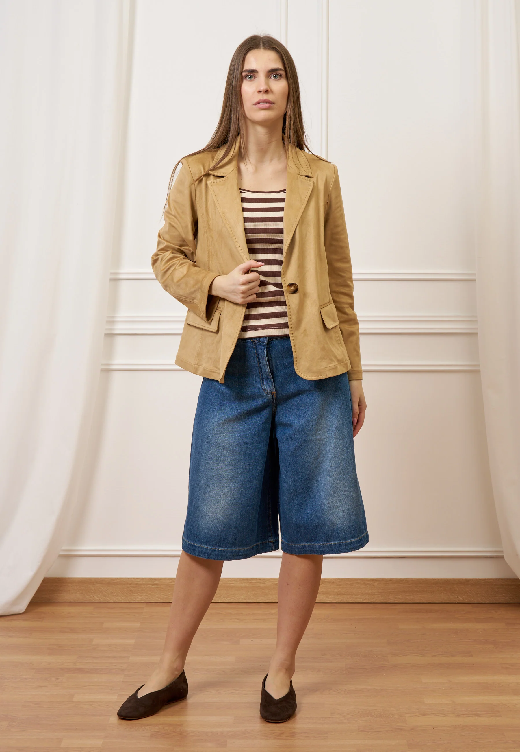 Bermuda ampio in jeans - JEANS - Image 8