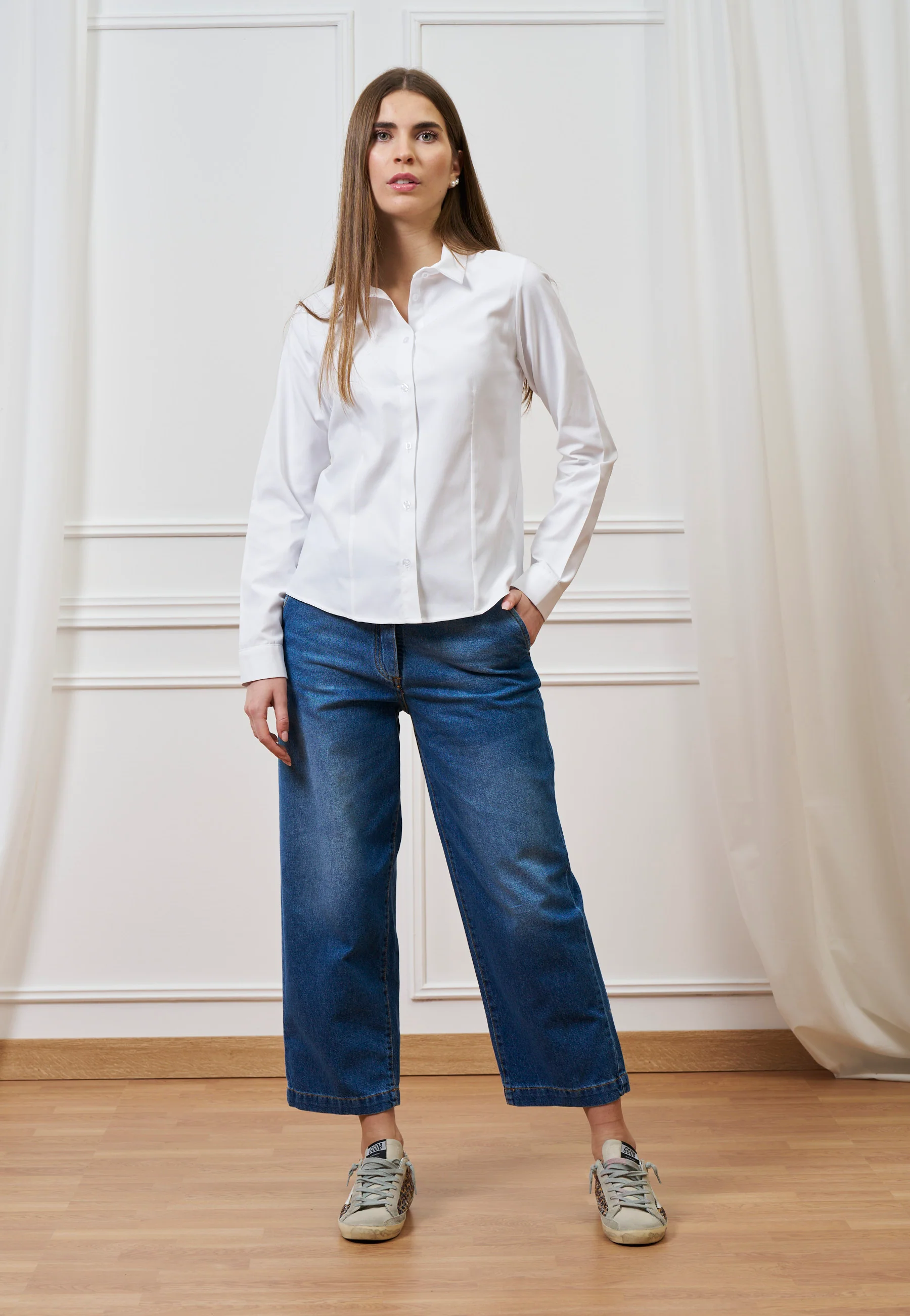 Camicia classica oxford - BIANCO - Image 4