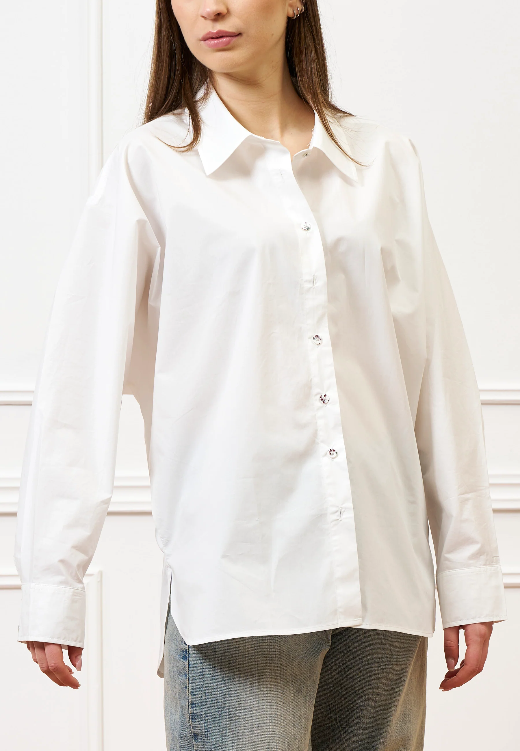 Camicia maniche a pipistrello - BIANCO - Image 3