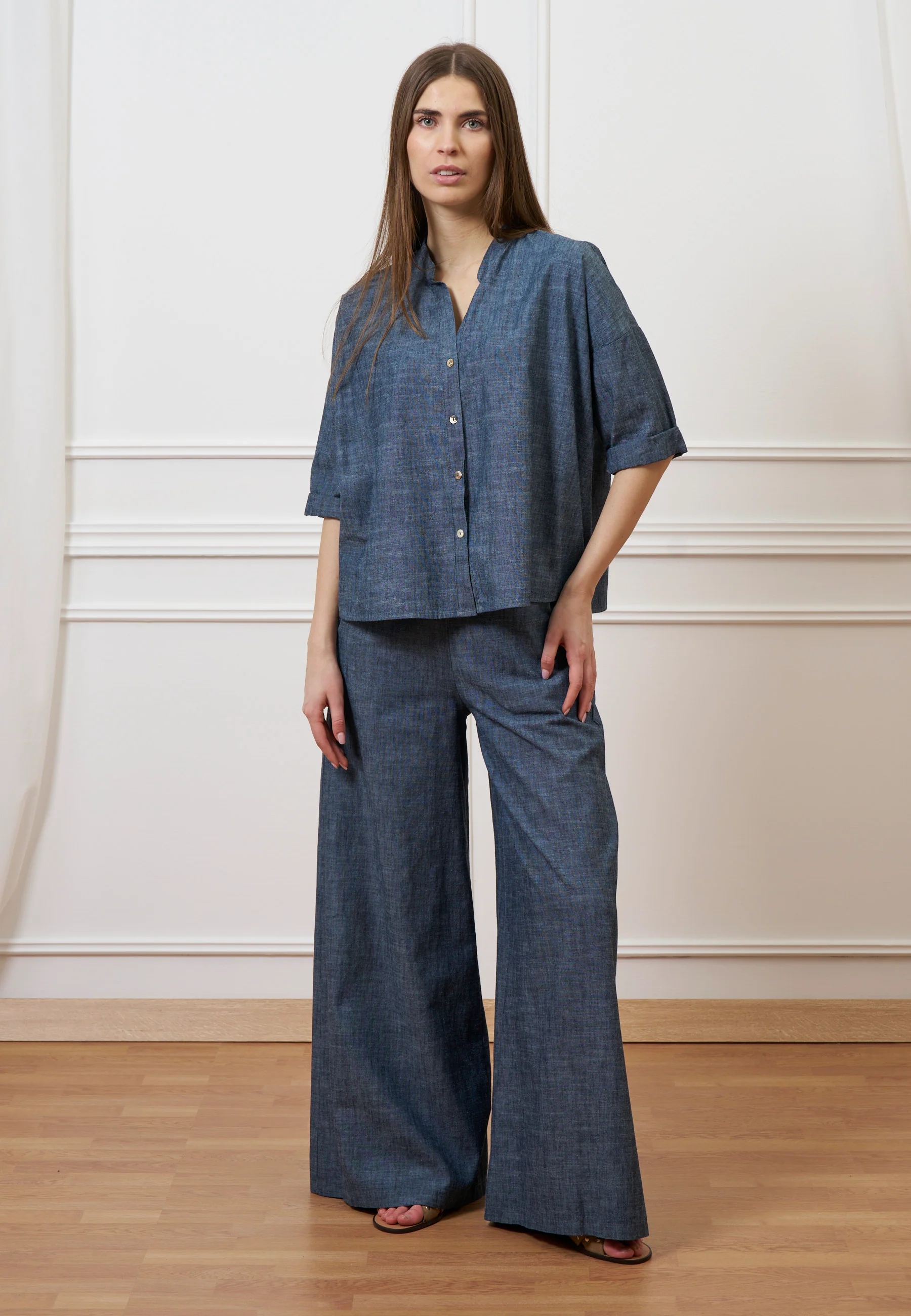 Camicia over effetto denim - JEANS - Image 3