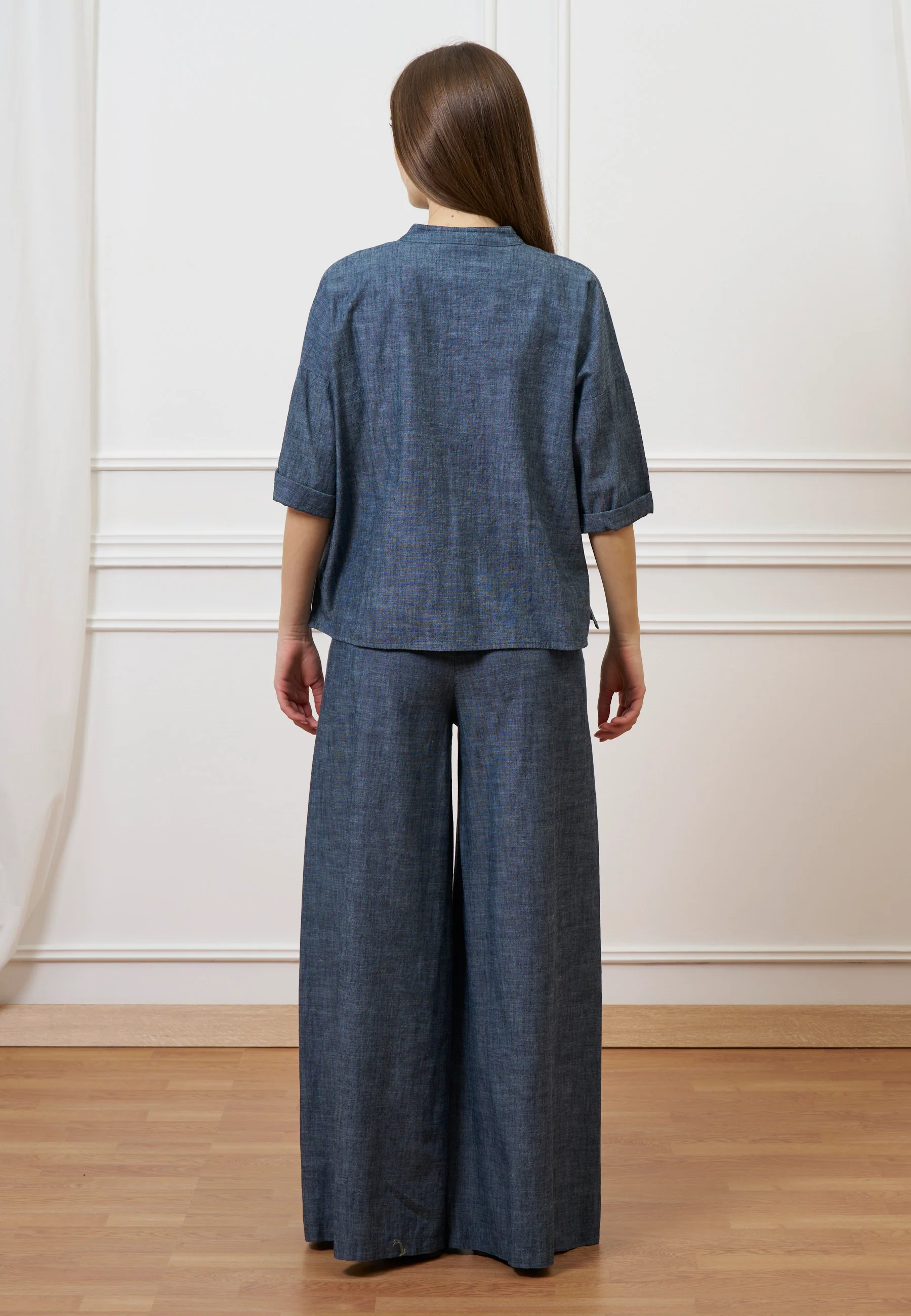 Camicia over effetto denim - JEANS - Image 4
