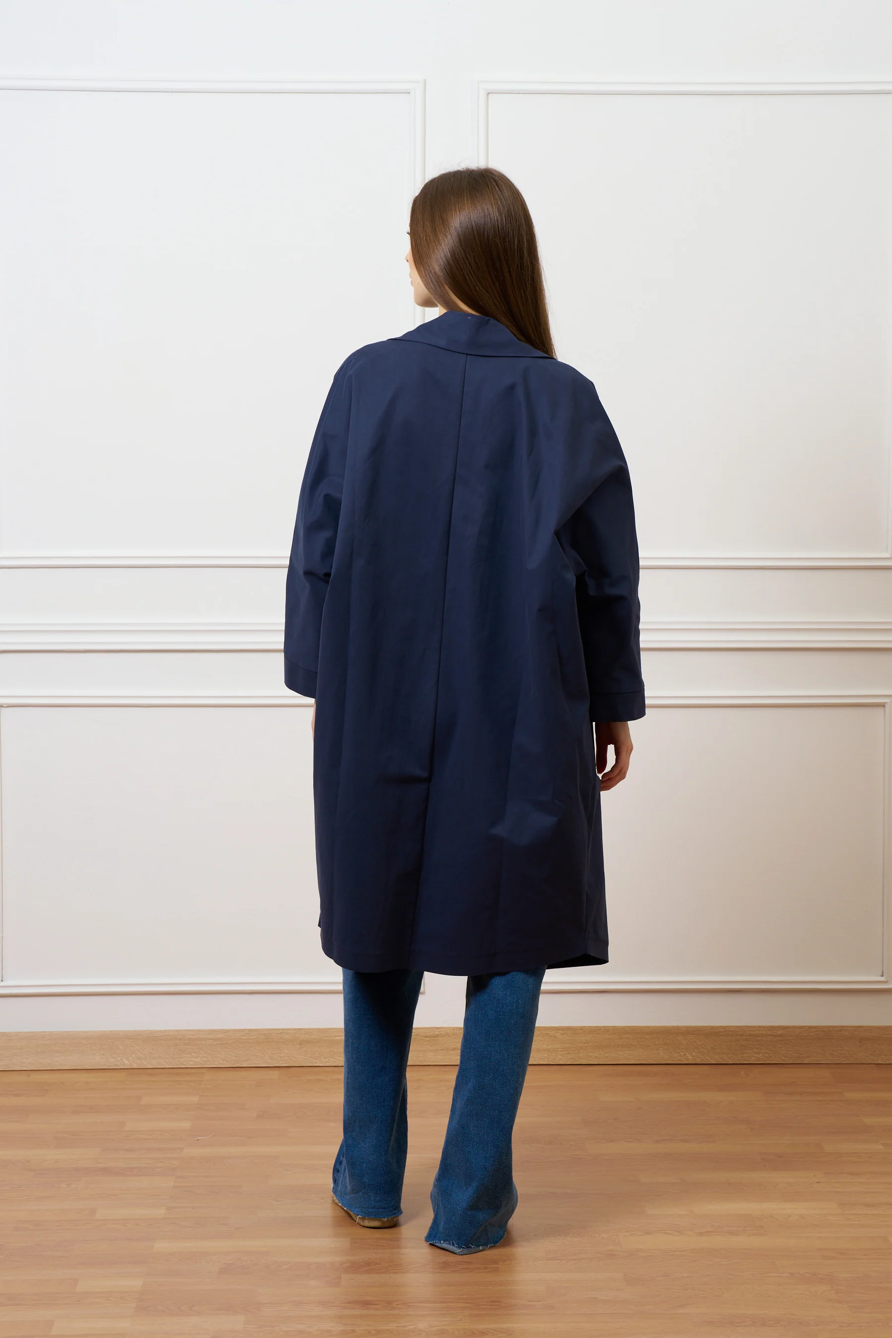 Cappotto a ovetto in cotone - BLU - Image 3