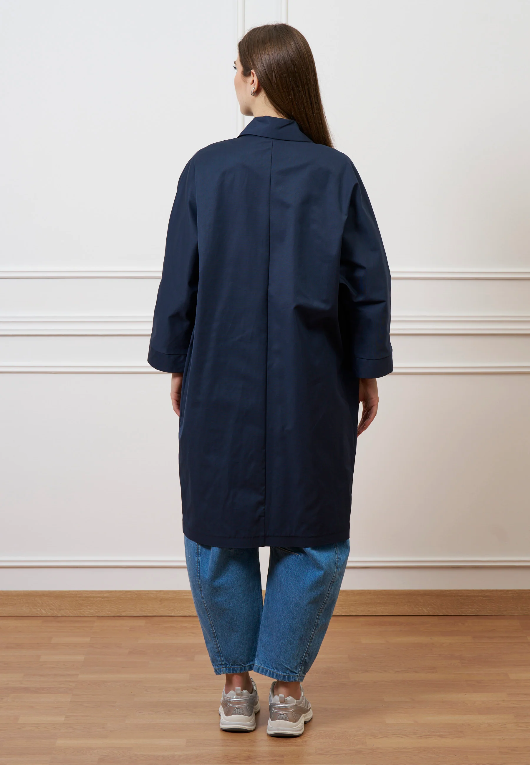 Cappotto a ovetto in cotone - BLU - Image 7