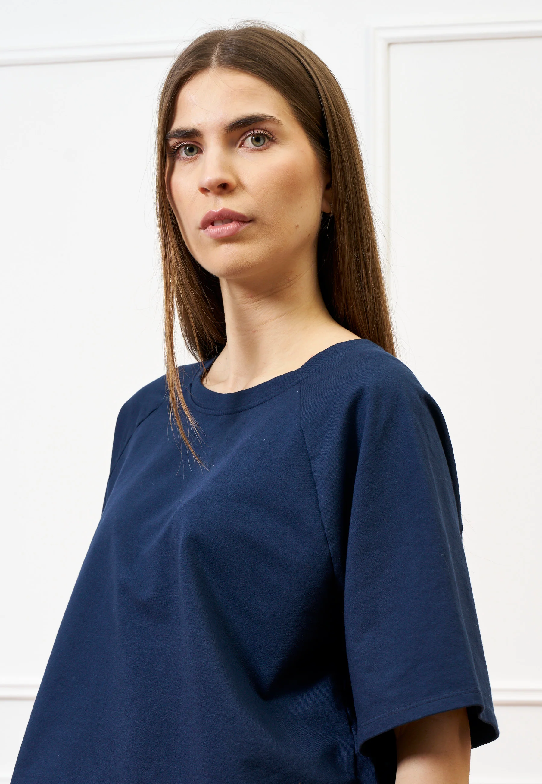 Felpa maniche corte raglan  - BLU - Image 4