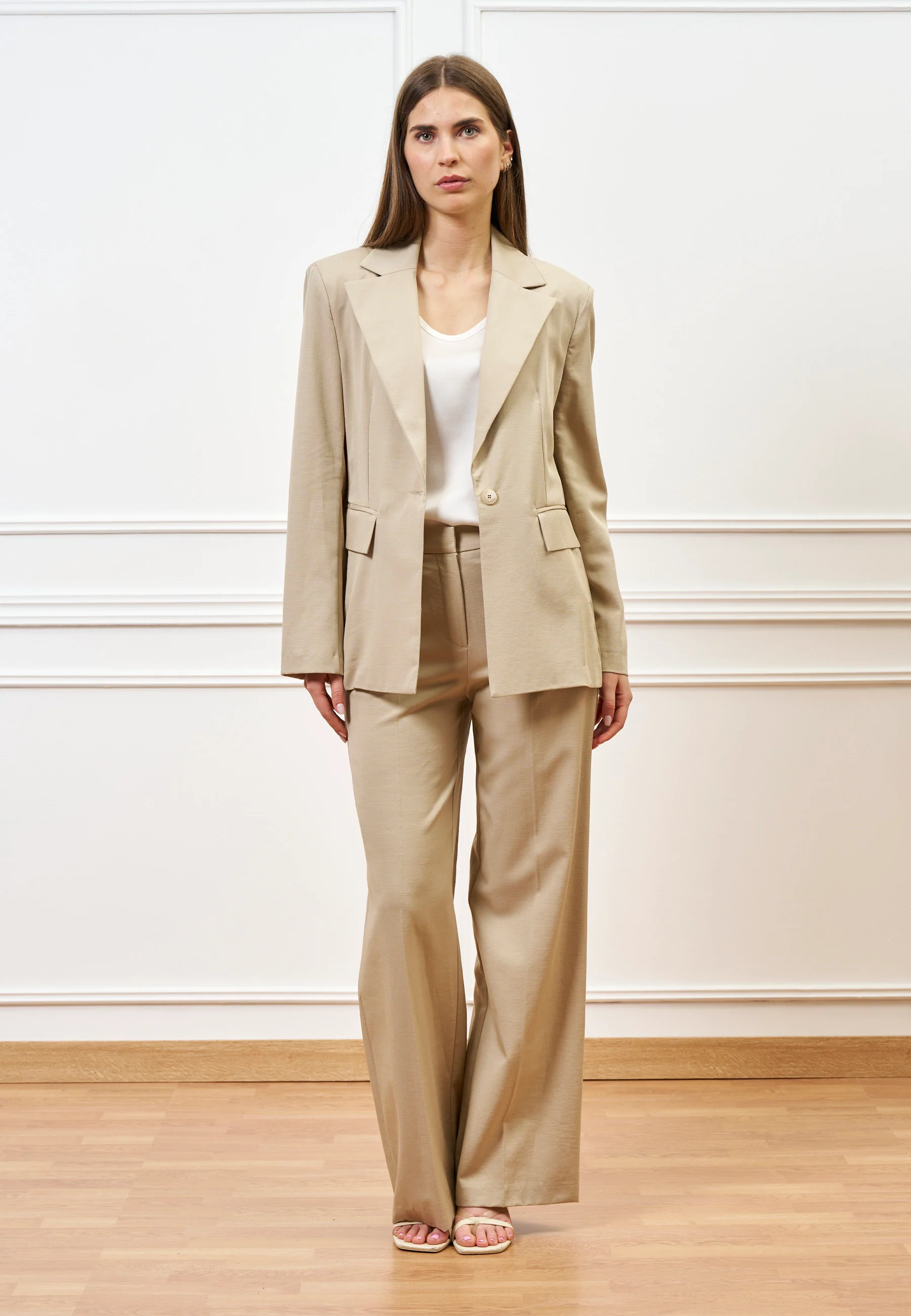 Giacca inserto retro in pizzo - BEIGE - Image 11