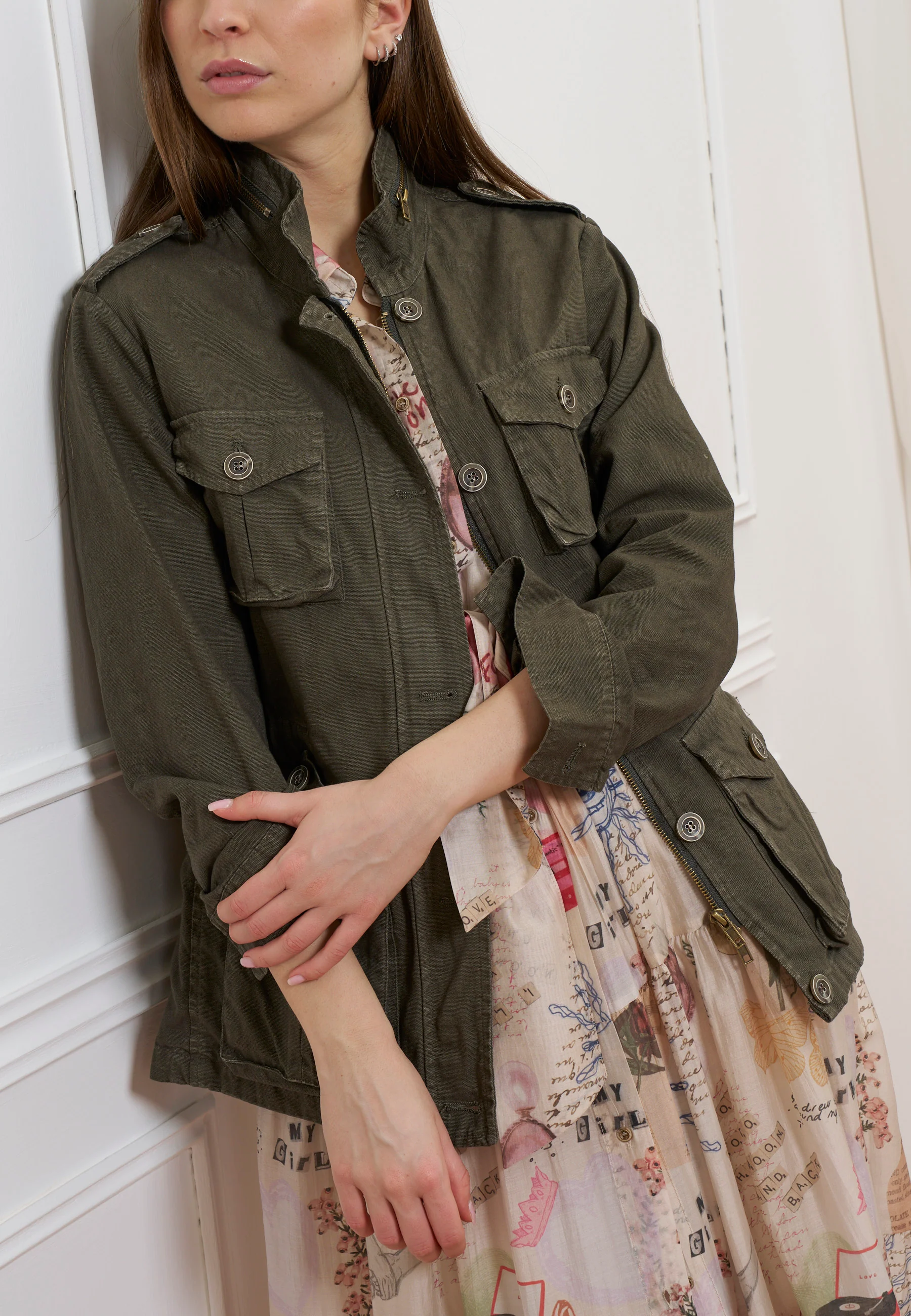 Giacca sahariana quattro tasche - MILITARE - Image 4