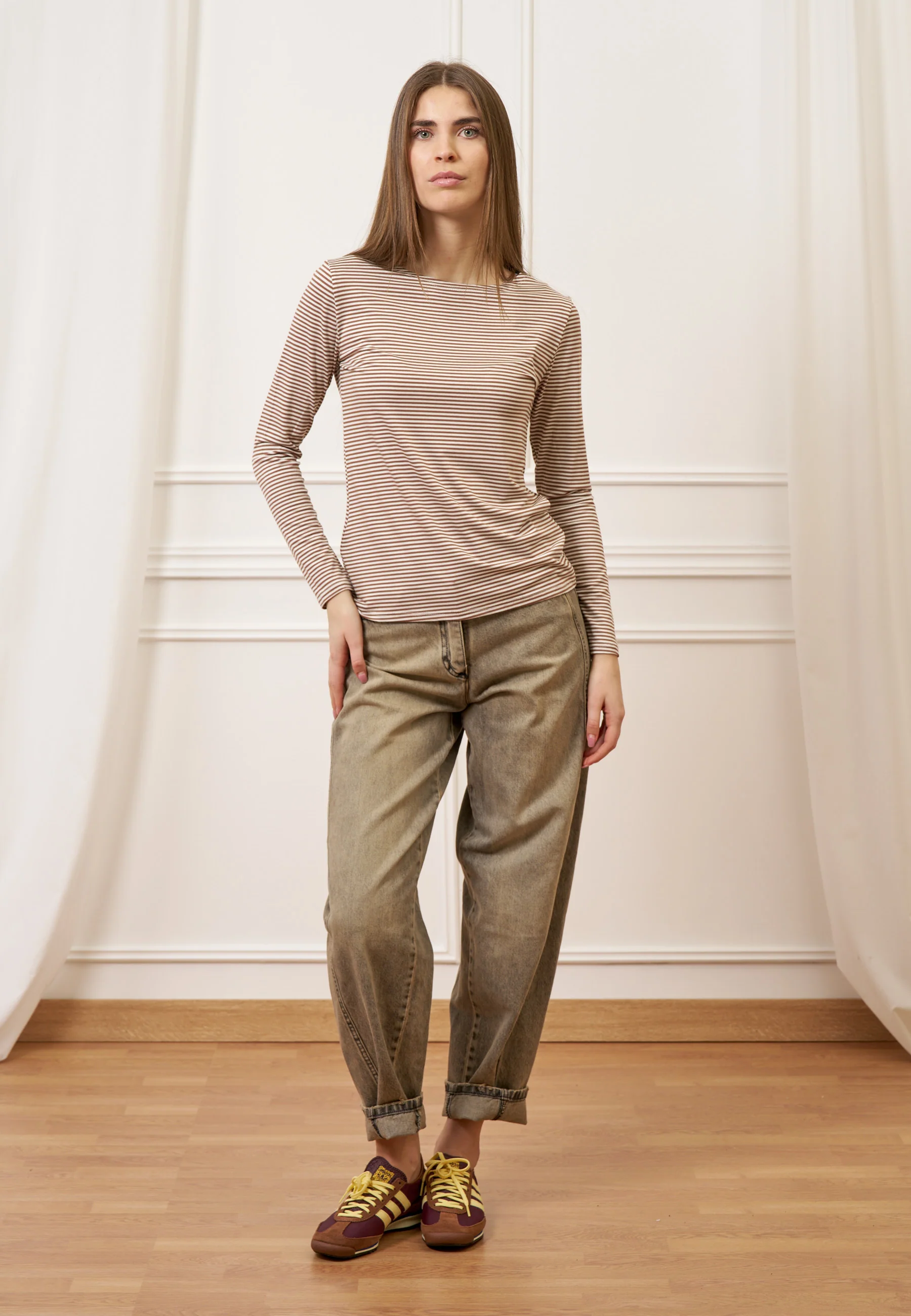 Jeans balloon a vita alta - GRIGIO MEDIO - Image 15