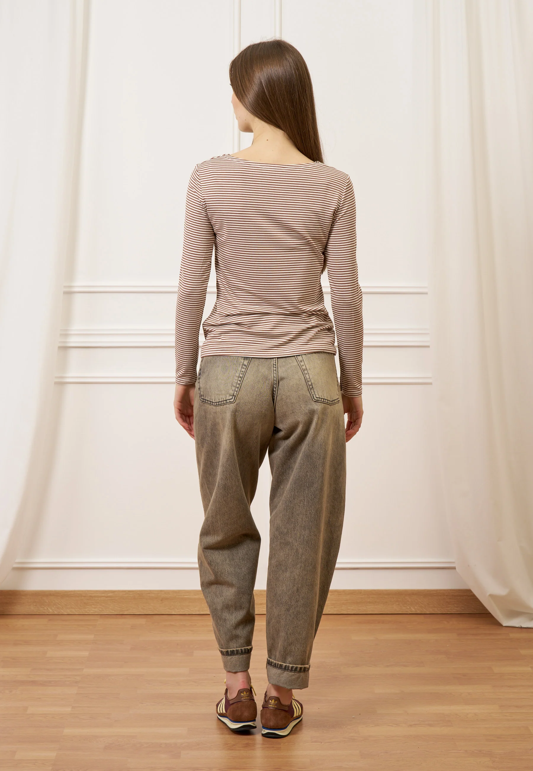 Jeans balloon a vita alta - GRIGIO MEDIO - Image 16
