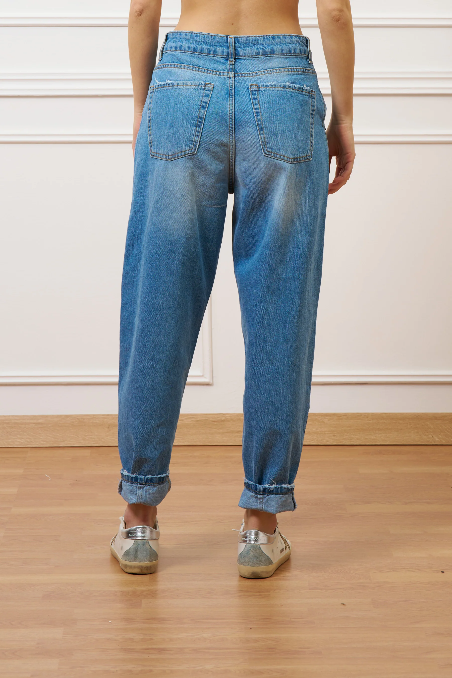 Jeans balloon con rotture sul fondo - JEANS - Image 5