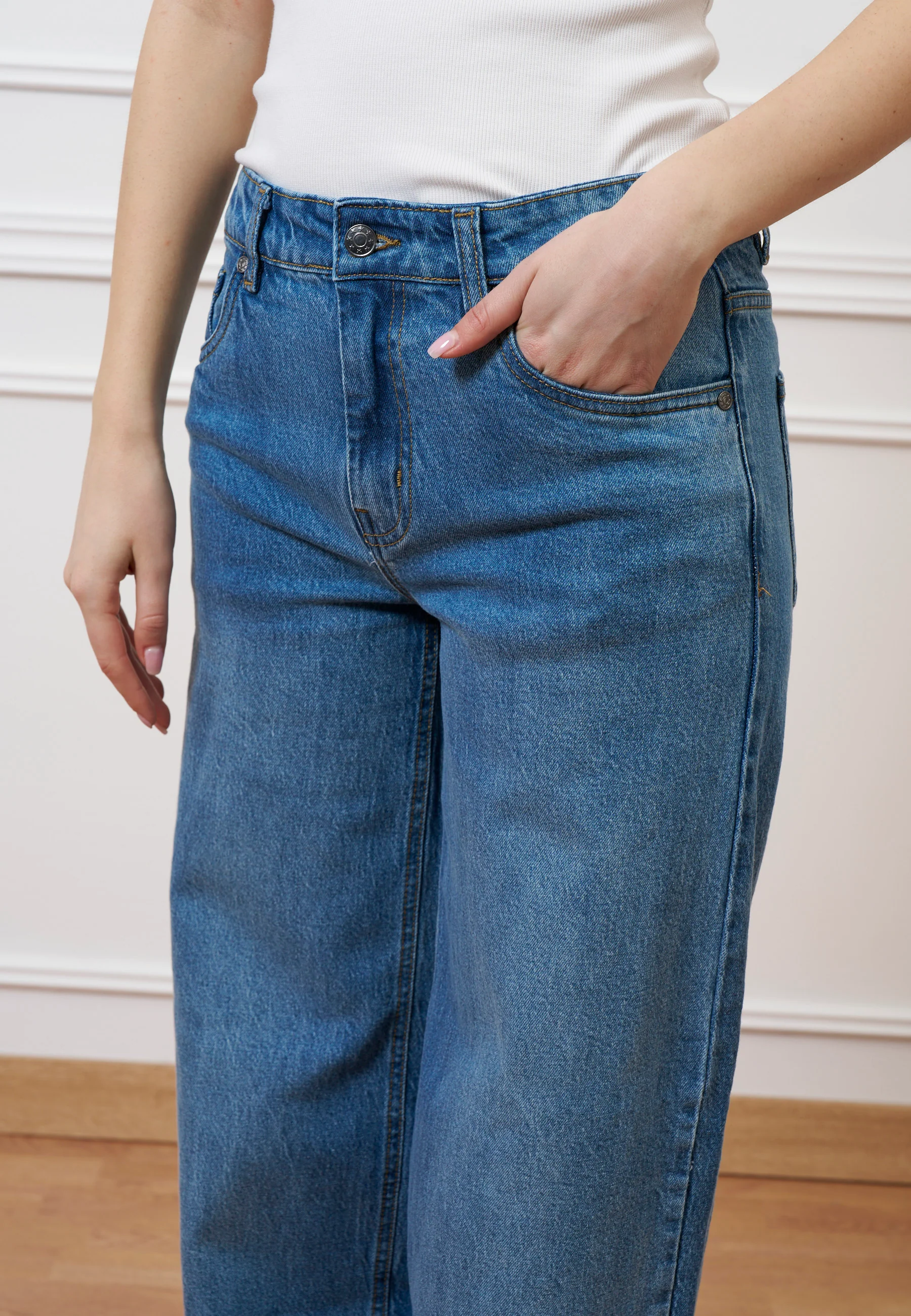 Jeans balloon con vita alta - JEANS - Image 5