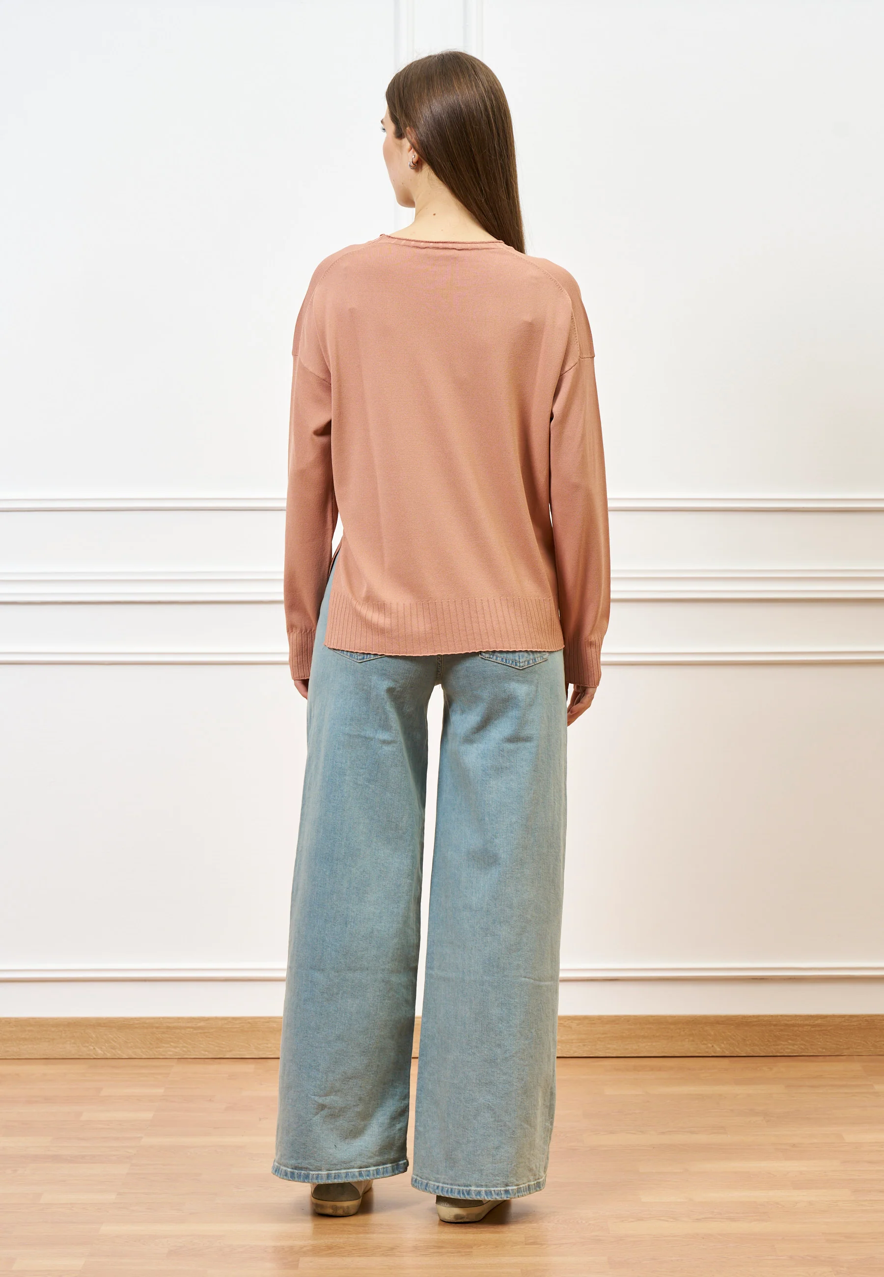 Jeans con gamba ampia a vita alta - JEANS - Image 12