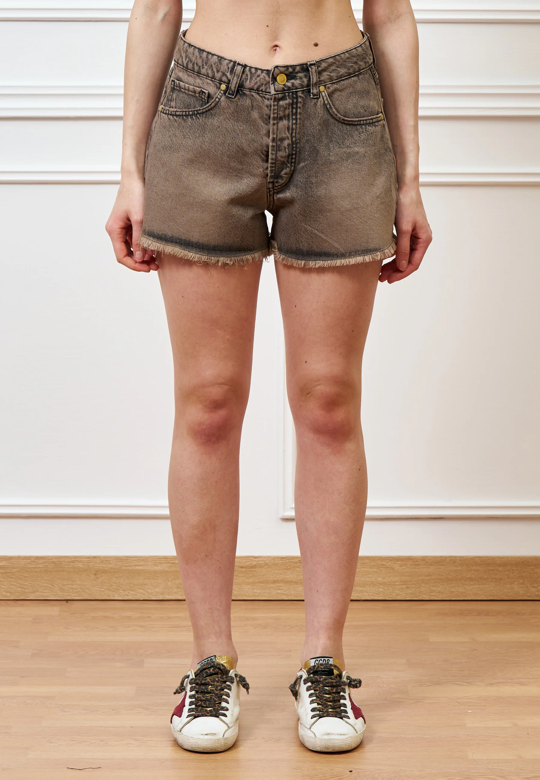 Jeans corto slavato - GRIGIO SCURO - Image 3