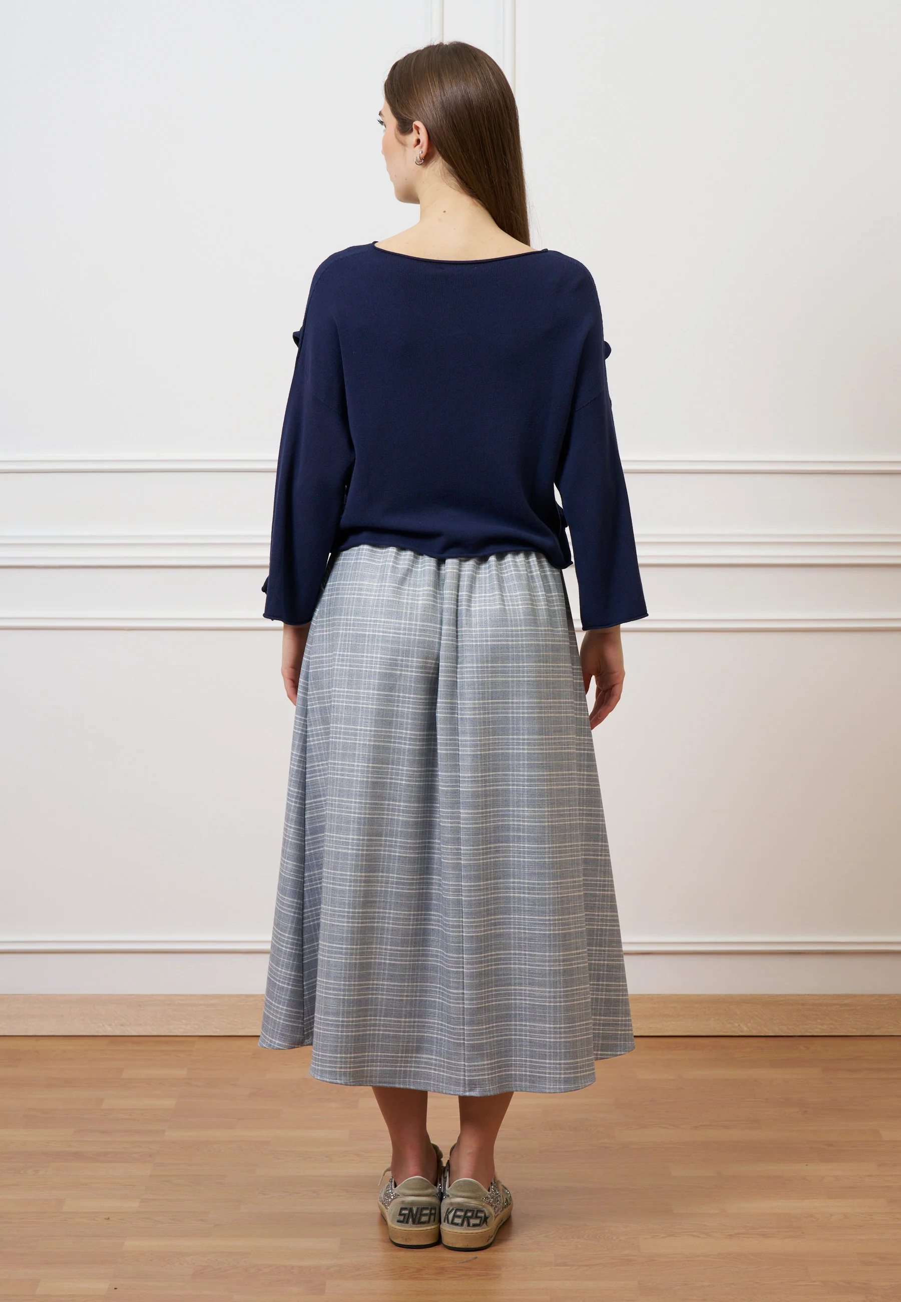 Maglia a scatola con rouches - BLU - Image 6