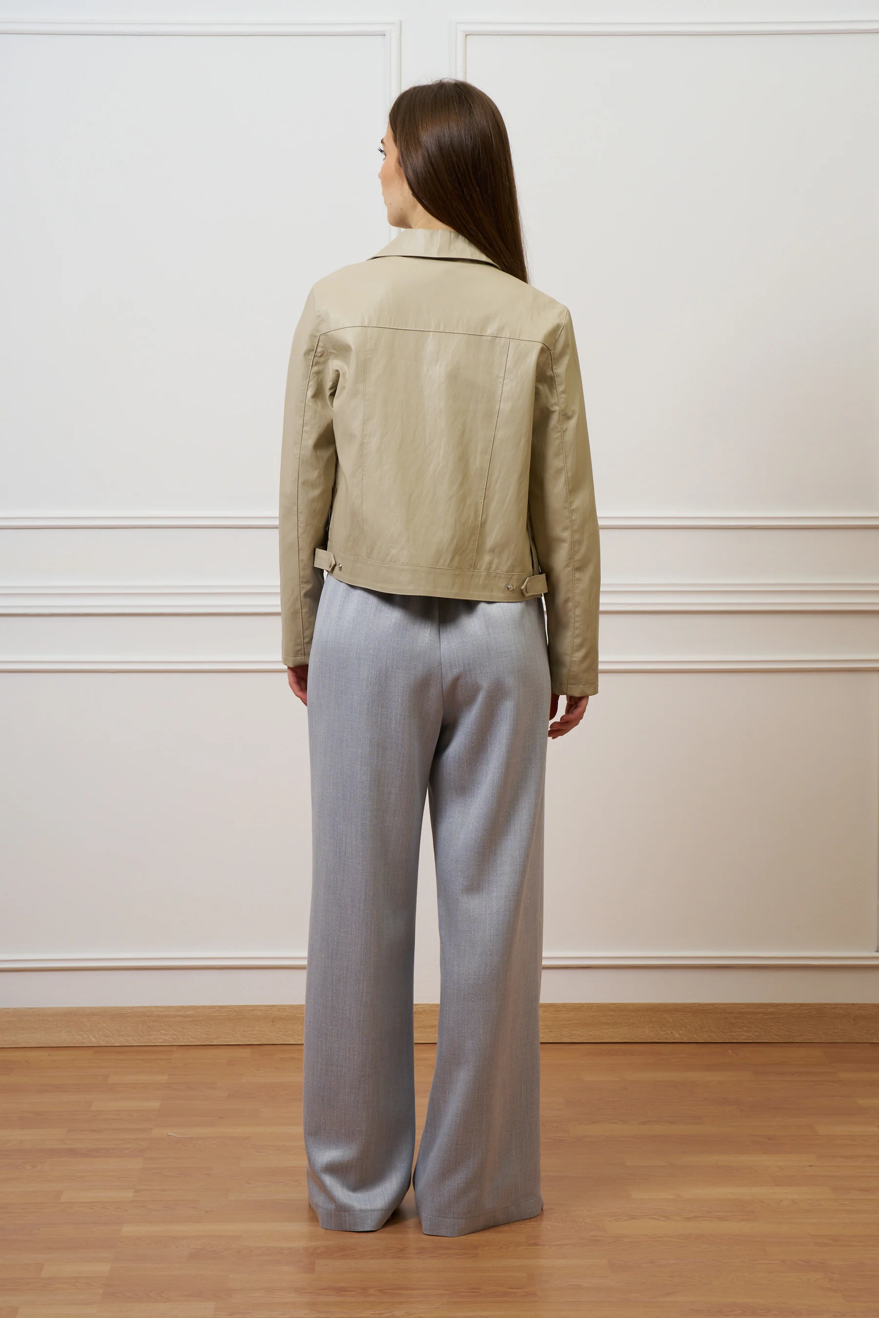 Pantalone ampio con lurex - CELESTE - Image 12