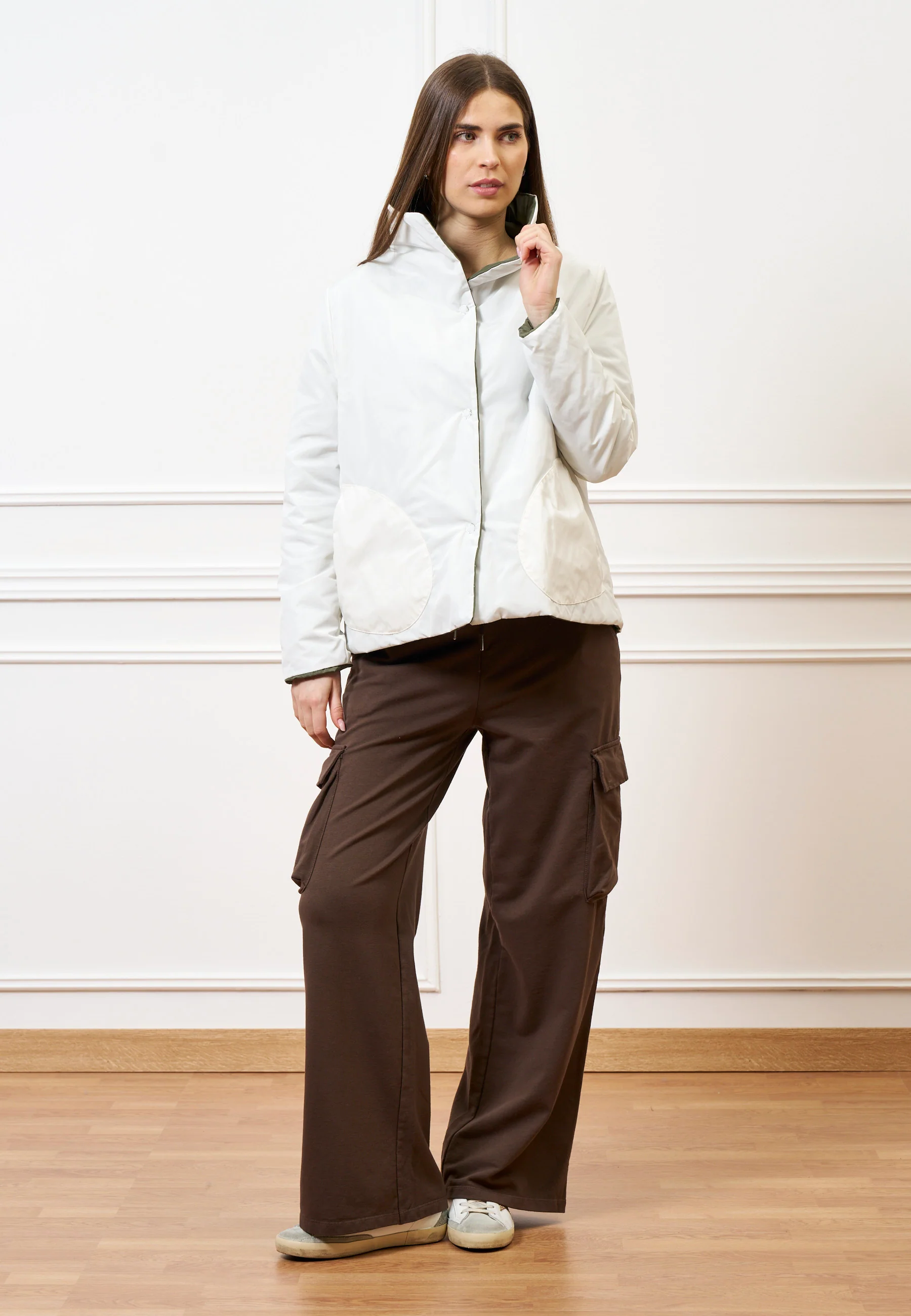 Pantalone cargo in felpa - MARRONE - Image 7