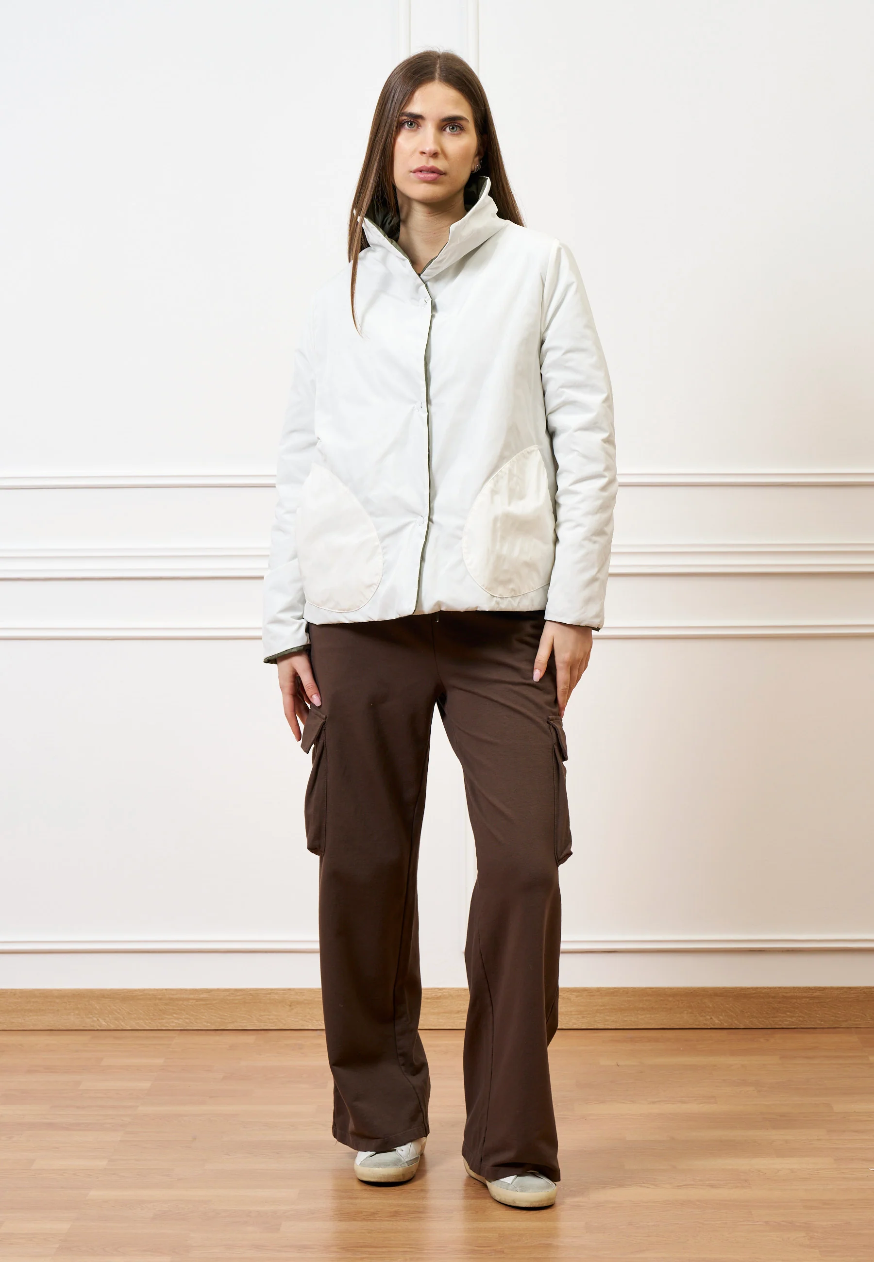 Pantalone cargo in felpa - MARRONE - Image 8