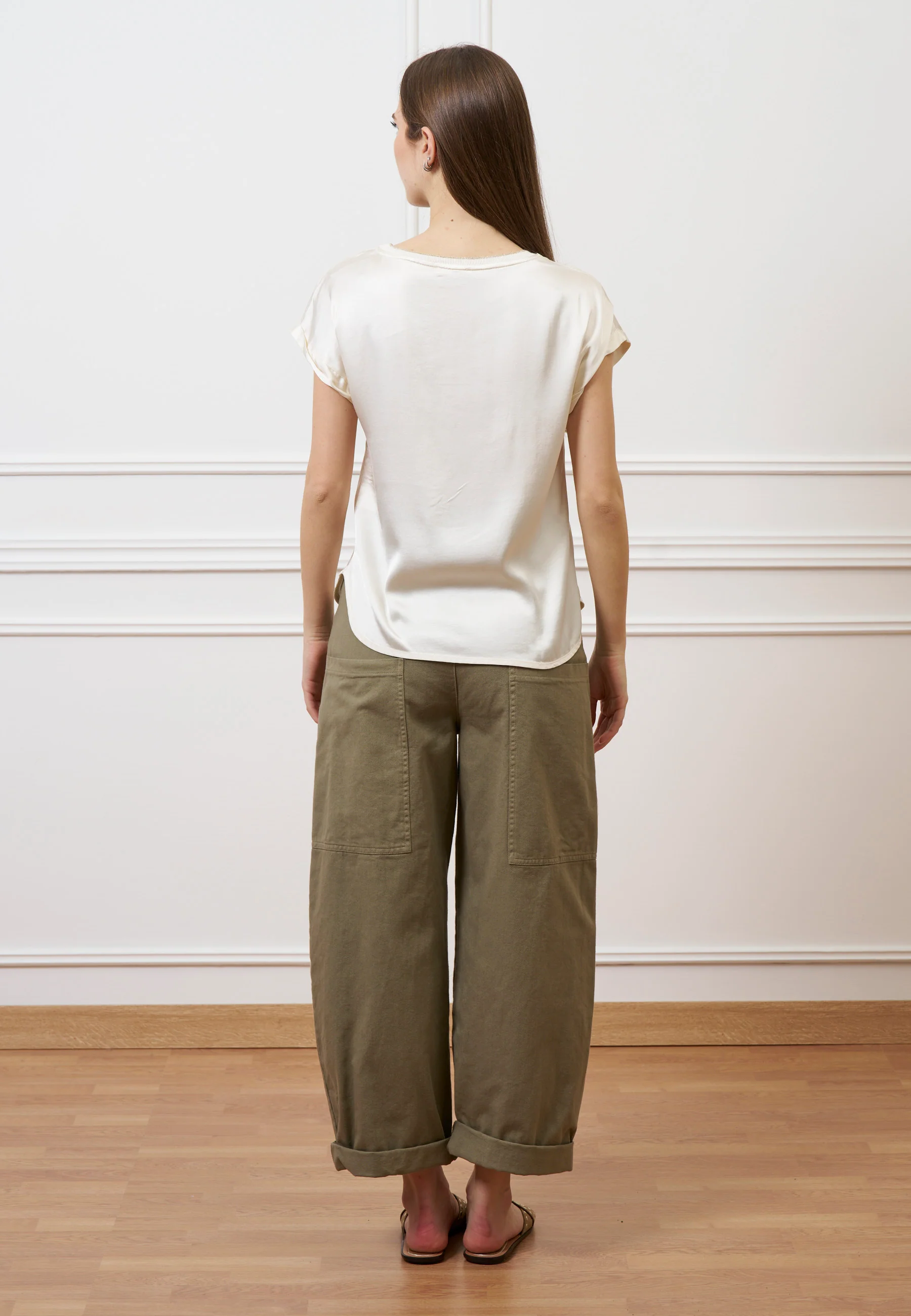 Pantalone con tasconi retro - MILITARE - Image 12