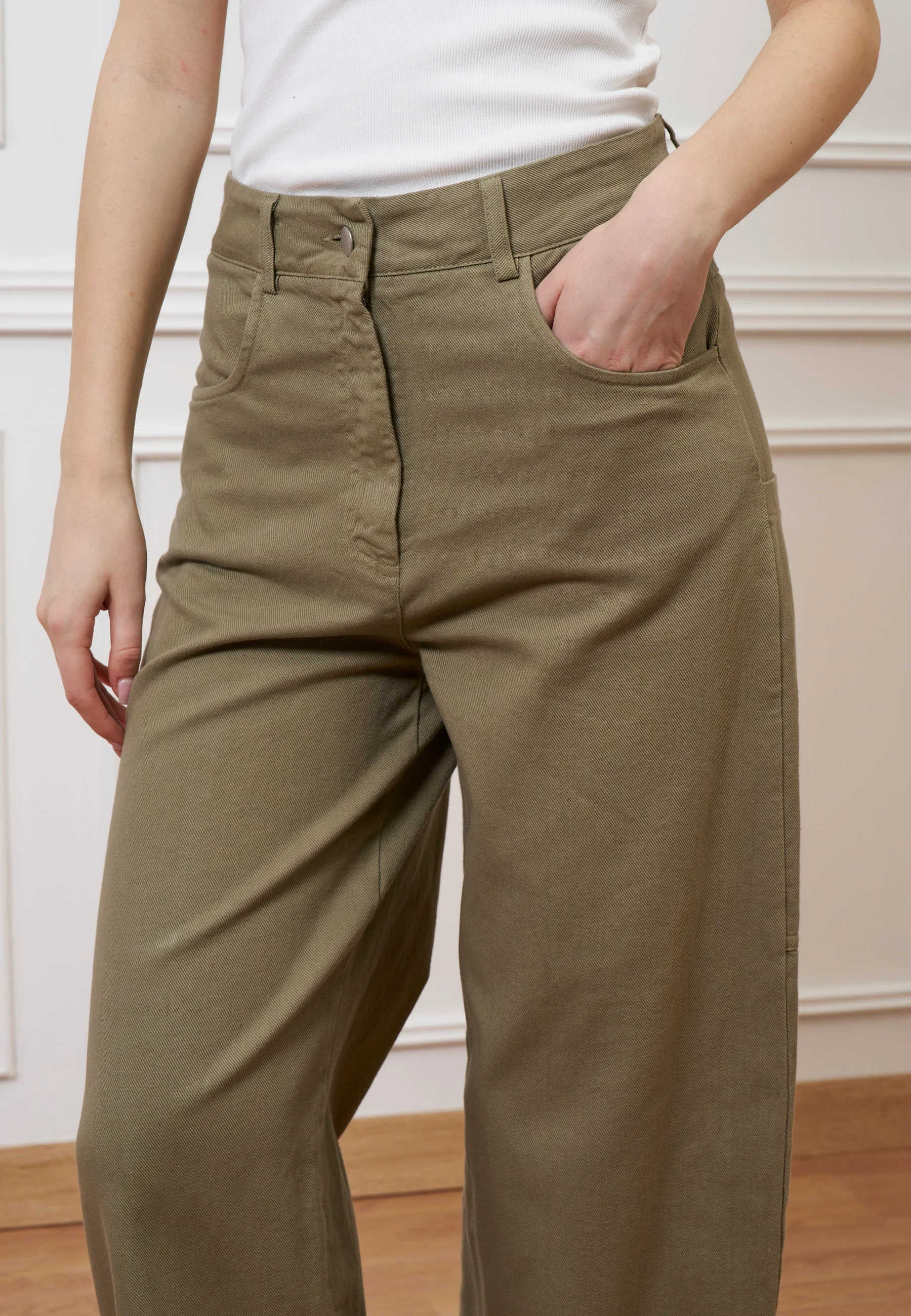 Pantalone con tasconi retro - MILITARE - Image 3