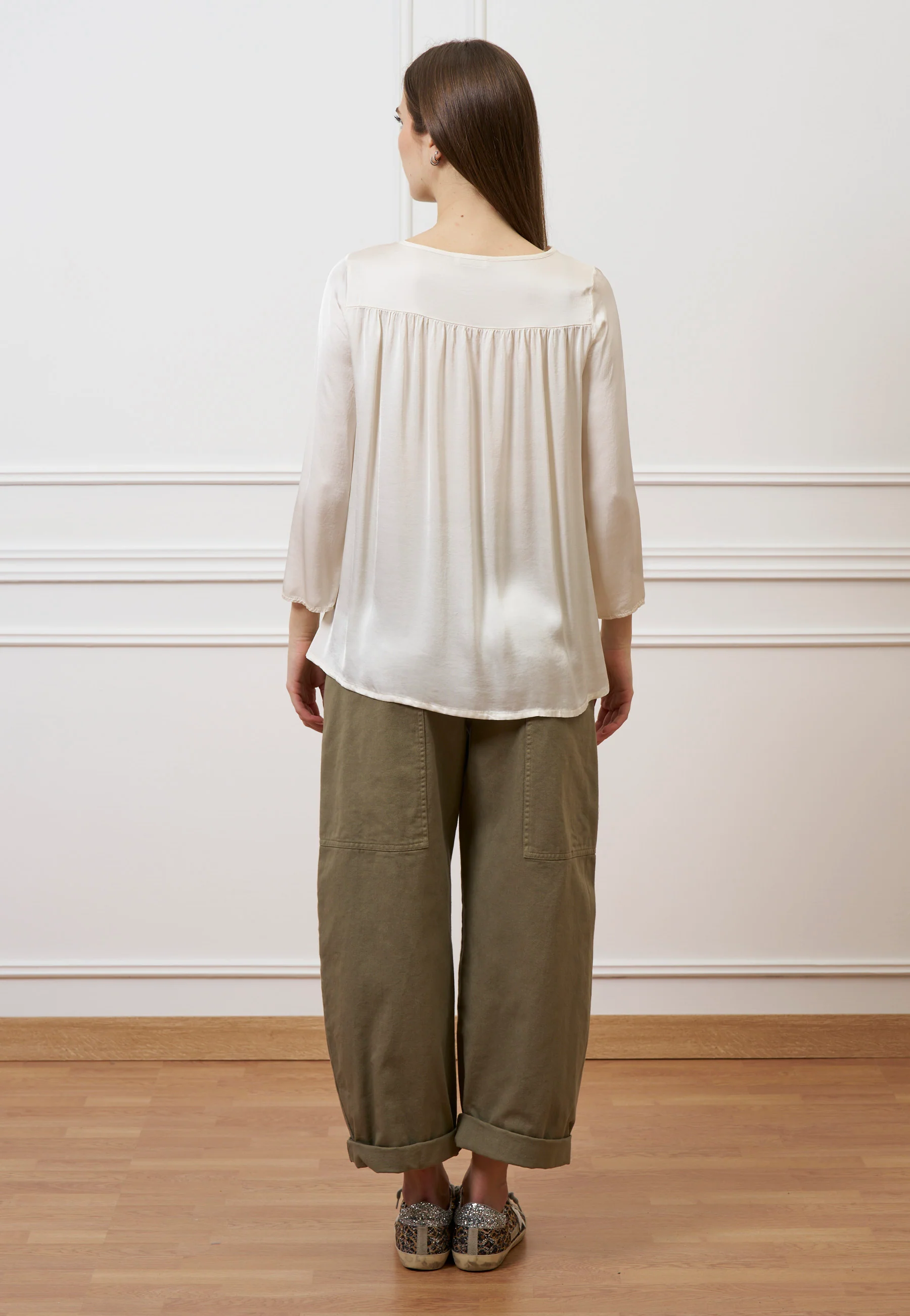 Pantalone con tasconi retro - MILITARE - Image 8