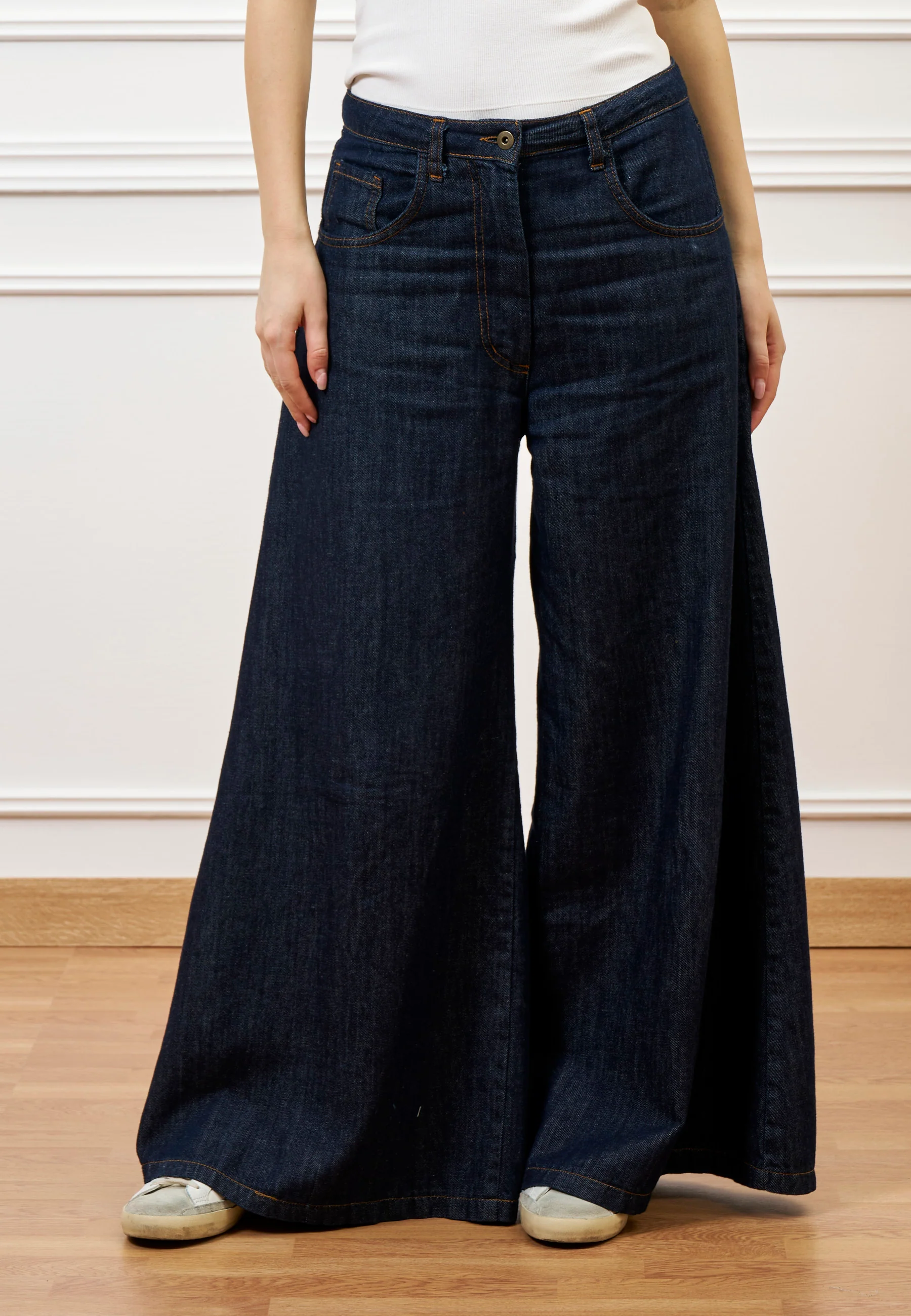Pantalone gamba ampia - BLU - Image 2