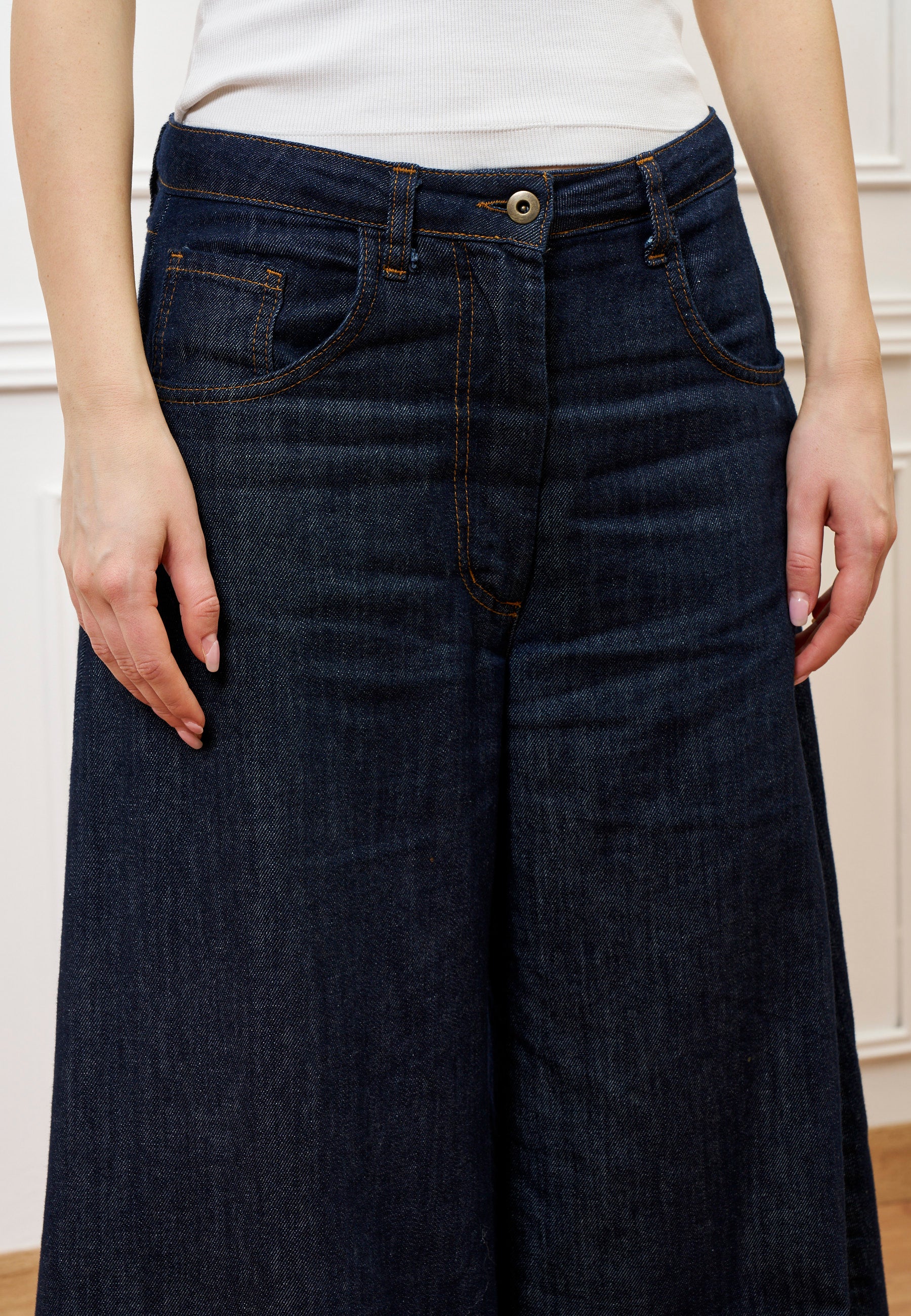 Pantalone gamba ampia - BLU - Image 3
