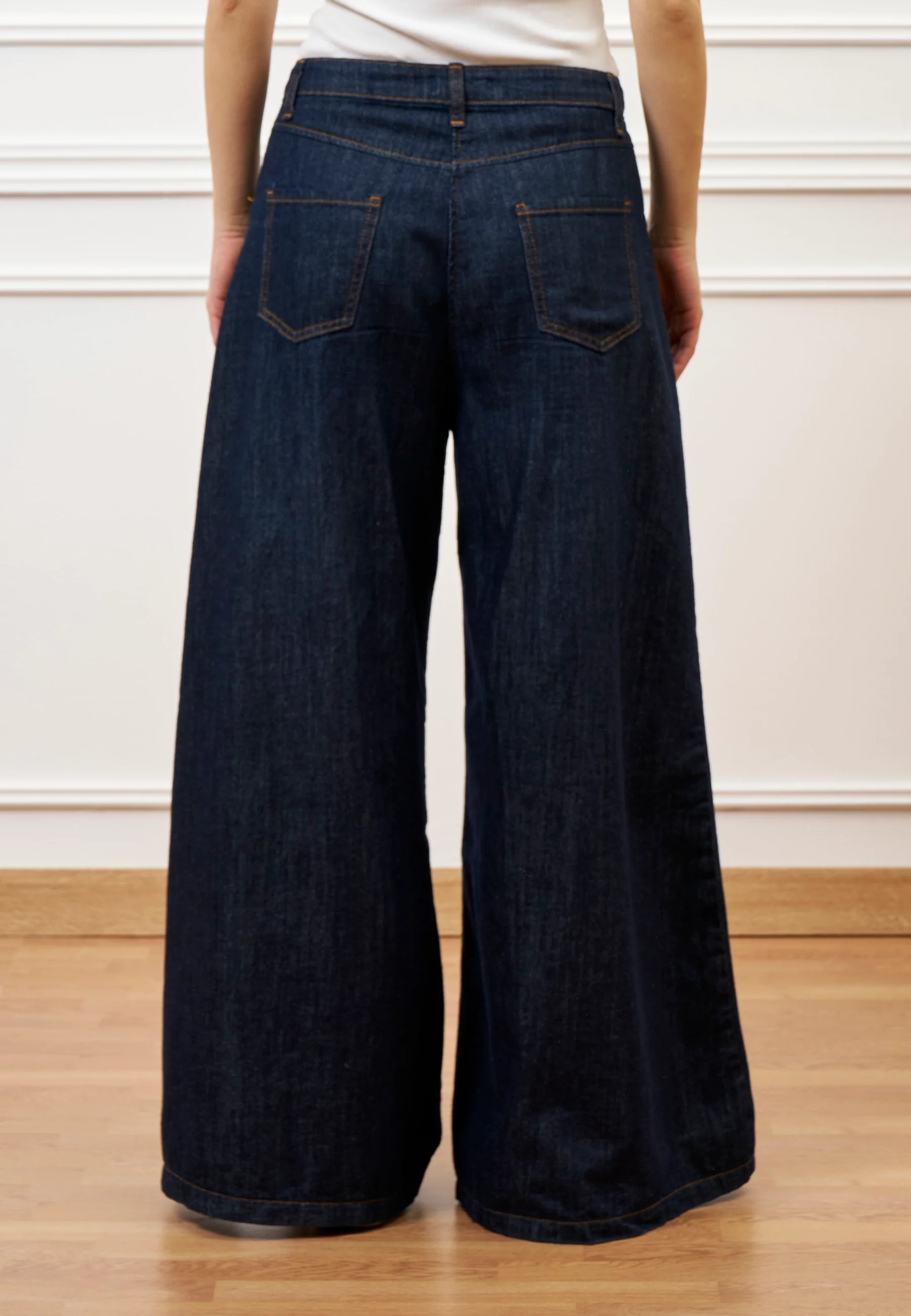 Pantalone gamba ampia - BLU - Image 6