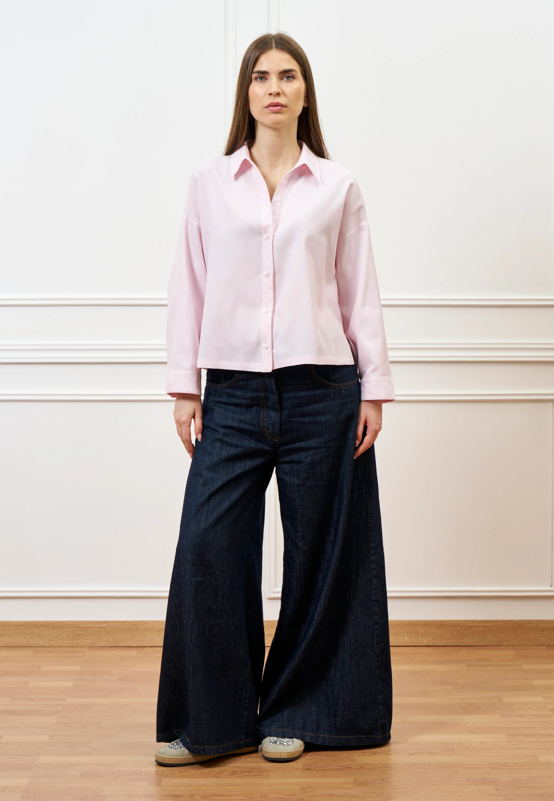 Pantalone gamba ampia - BLU - Image 7