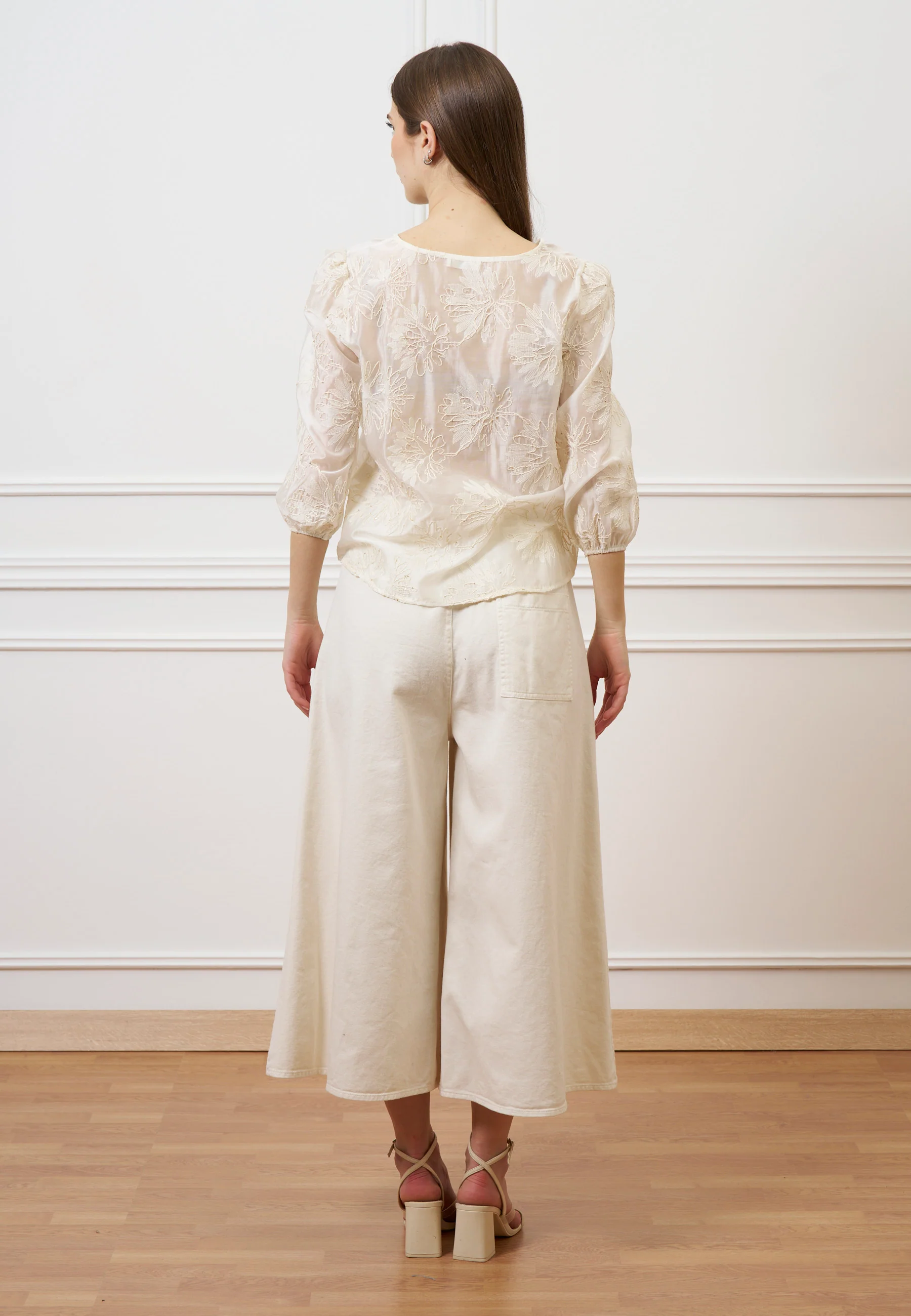 Pantalone gonna in gabardina - AVORIO - Image 5