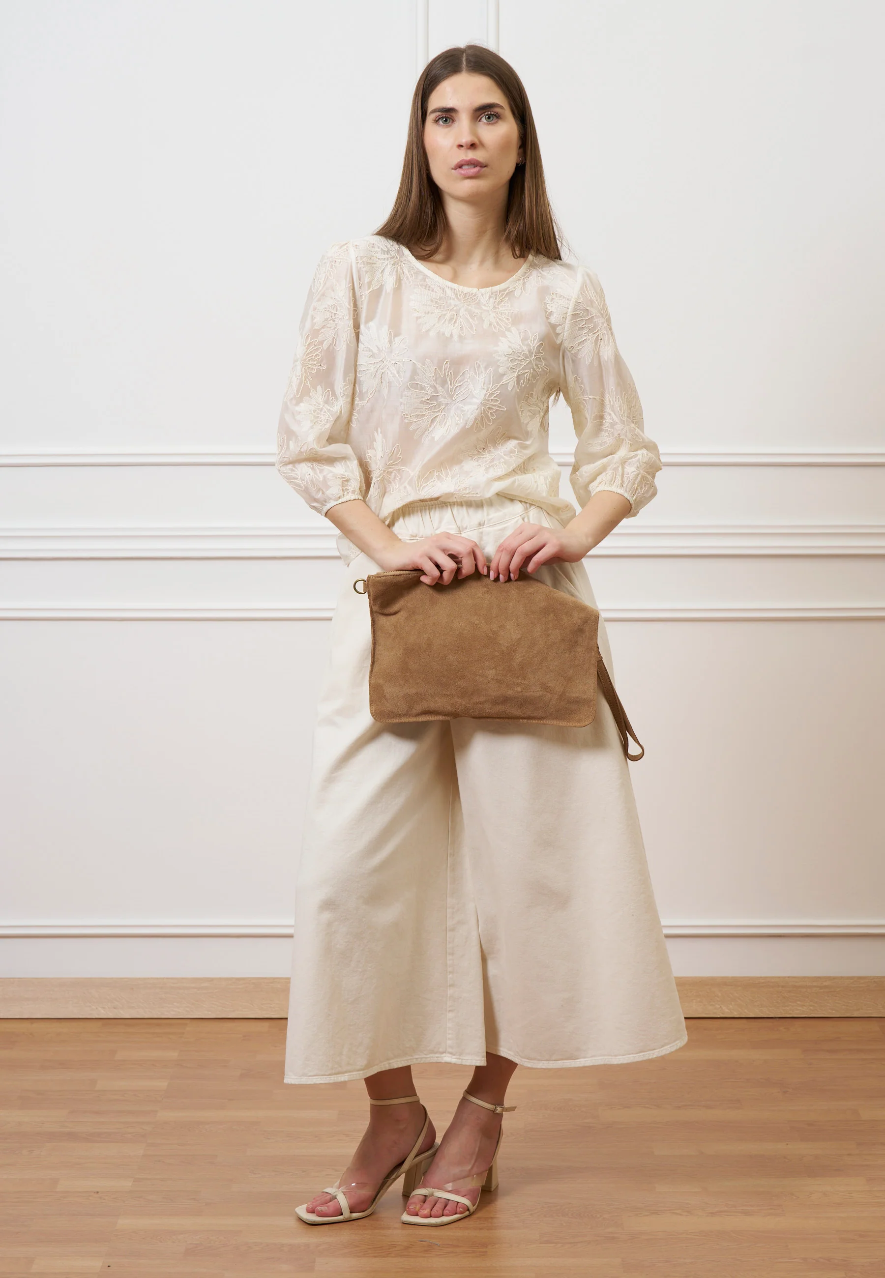 Pantalone gonna in gabardina - AVORIO - Image 6