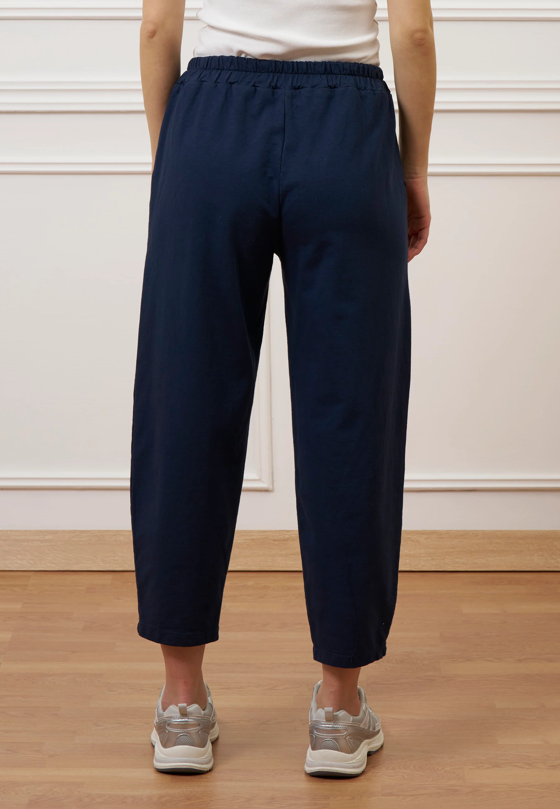 Pantalone mom fit in felpa  - BLU - Image 6