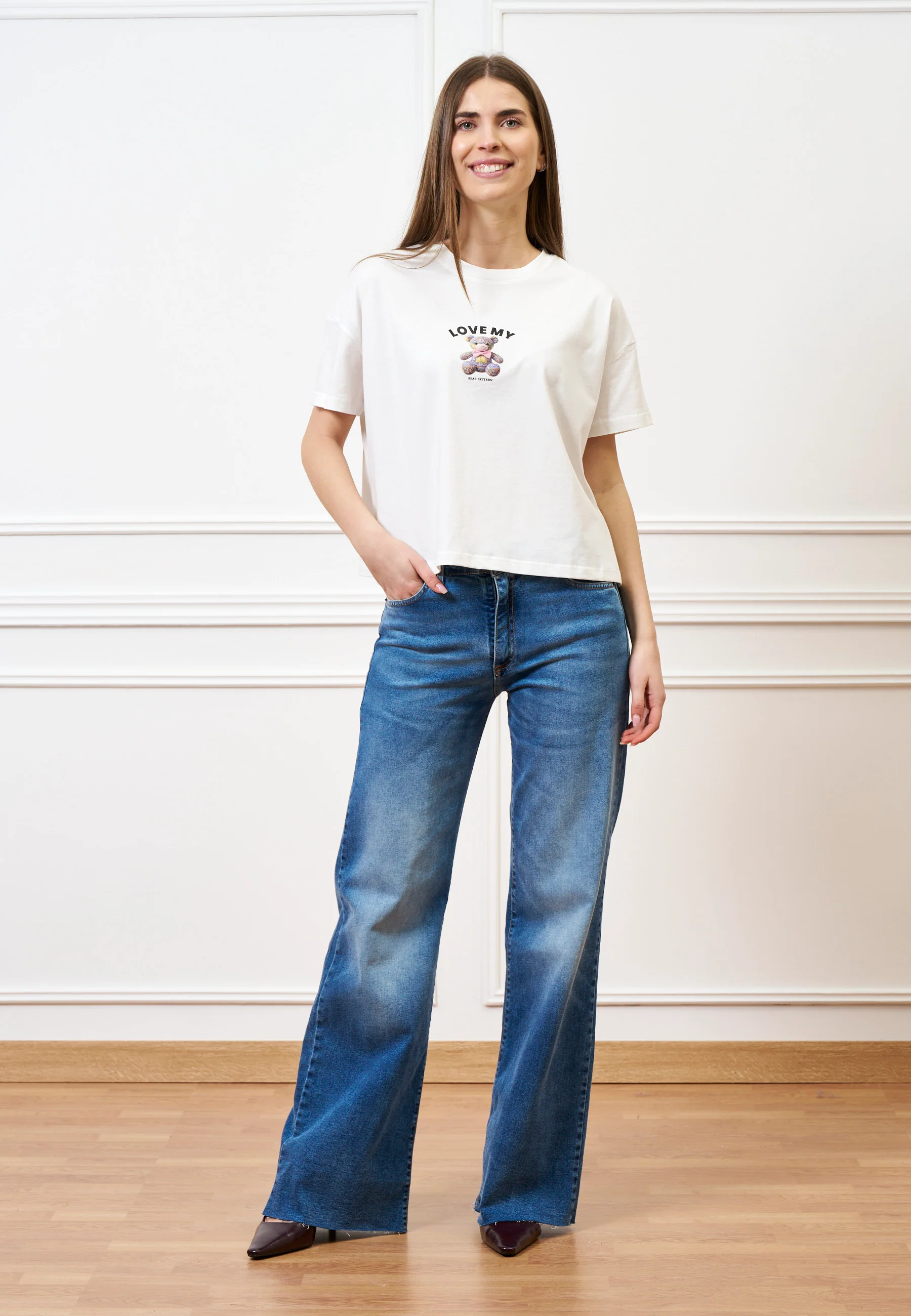 T-shirt stampa orsetto piccolo - BIANCO - Image 2