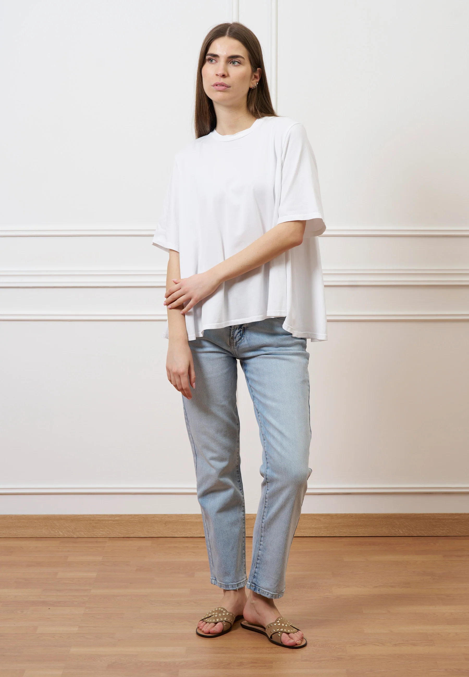 T-shirt svasata - BIANCO - Image 4