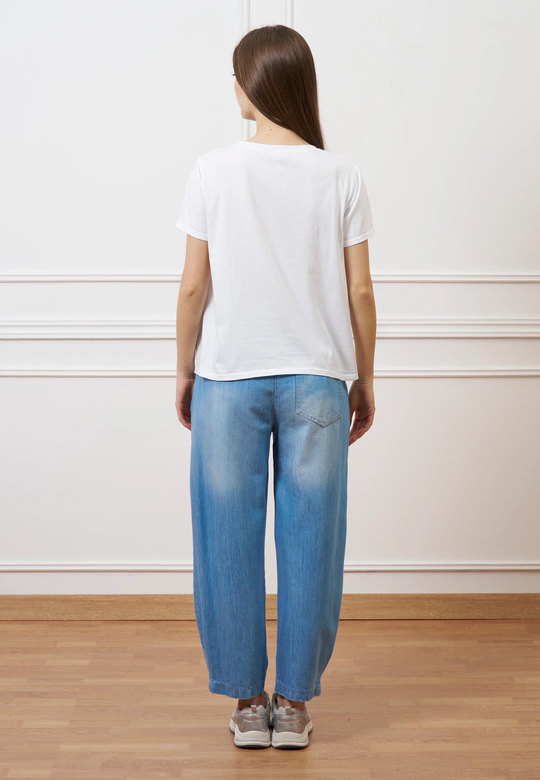 T-shirt taschino con rouches - BIANCO - Image 4