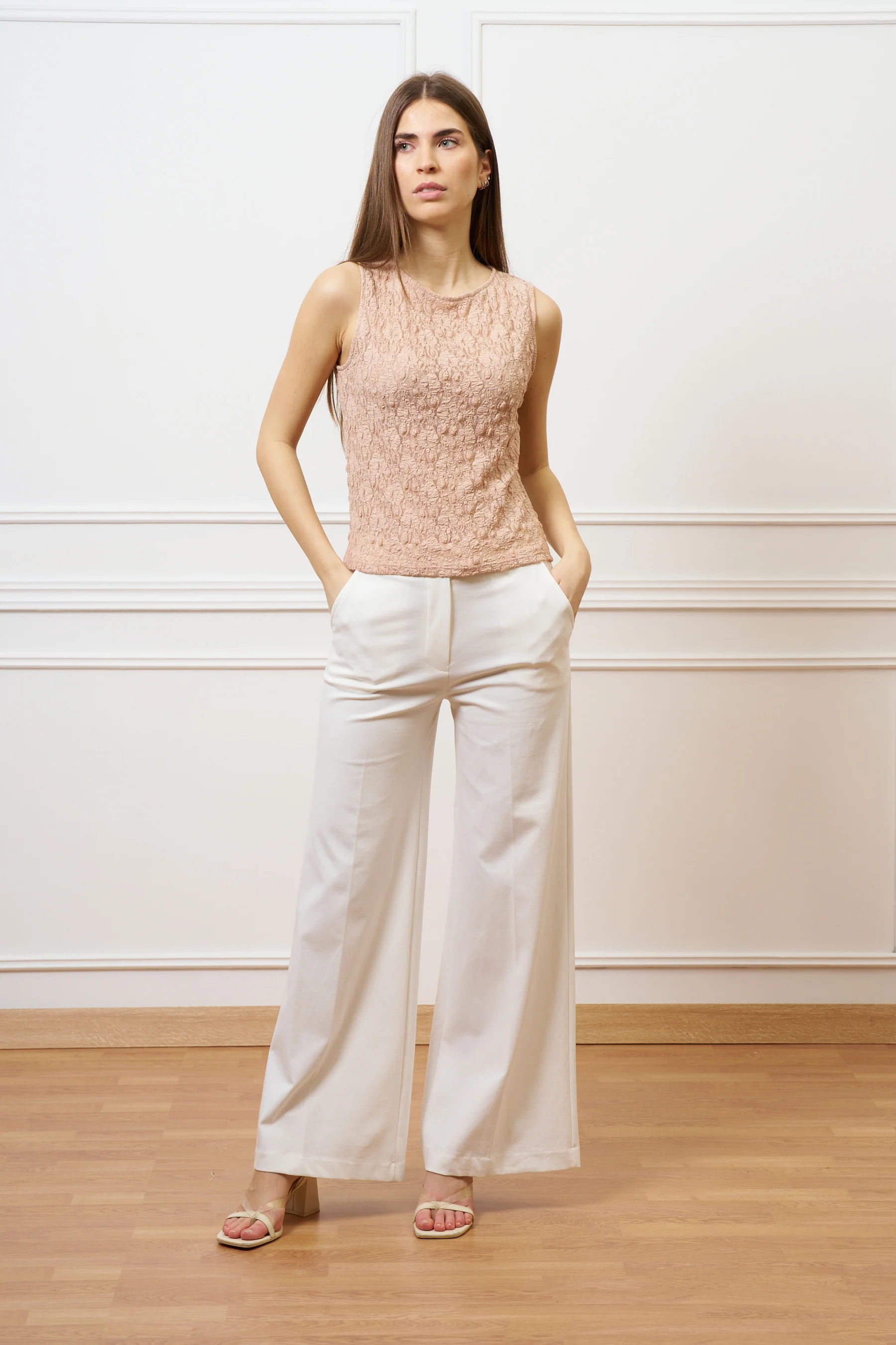 Top in pizzo stretch - CIPRIA - Image 4